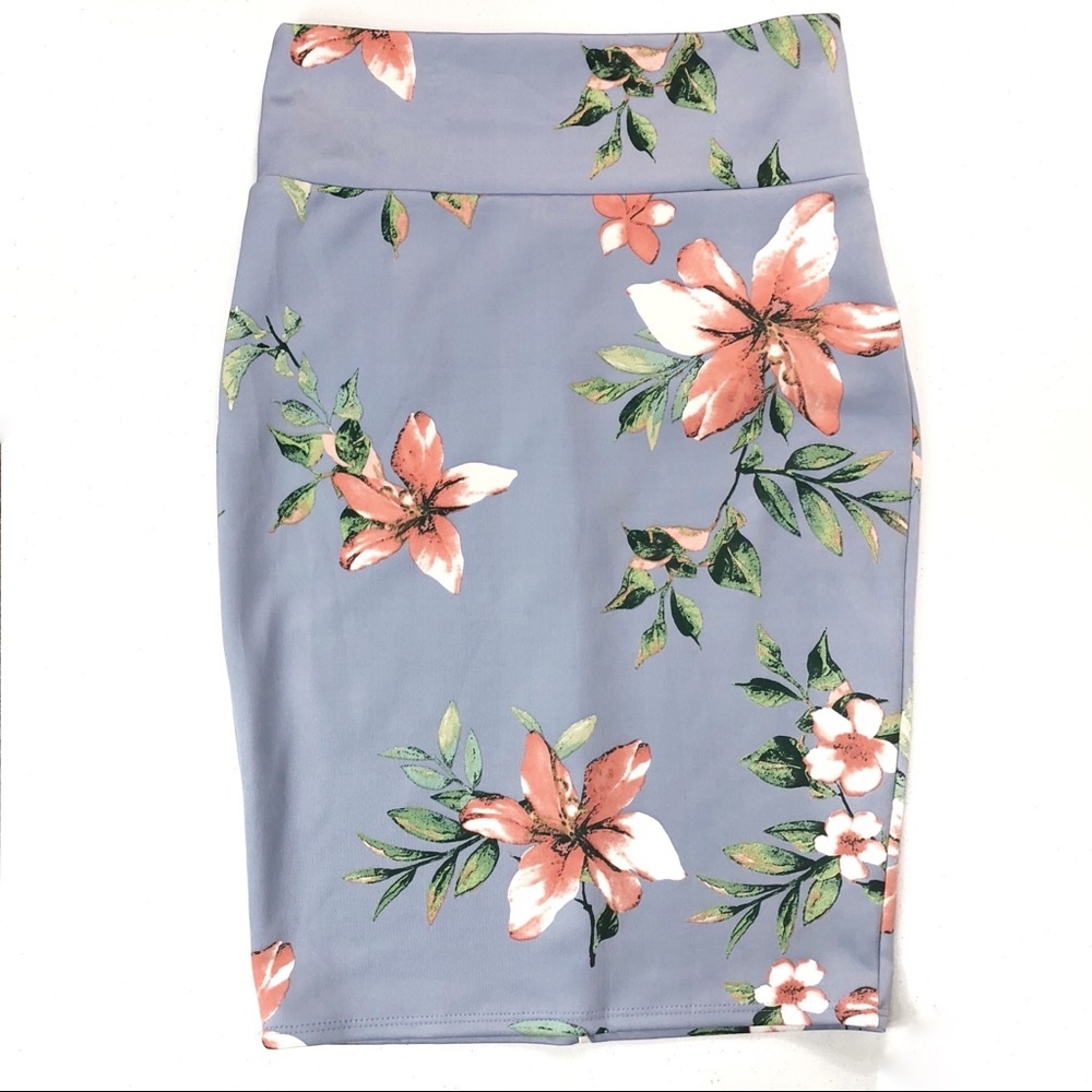 Lilhouettr NYC Floral Skirt light blue XL (#33)